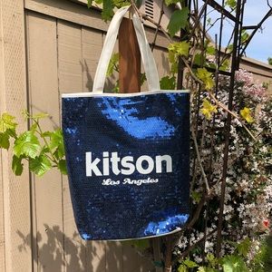 Blue sequin Kitson tote